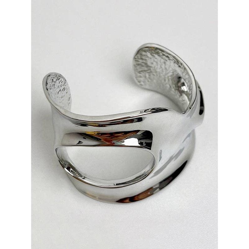 Geometric Hollow Bracelet Cuff