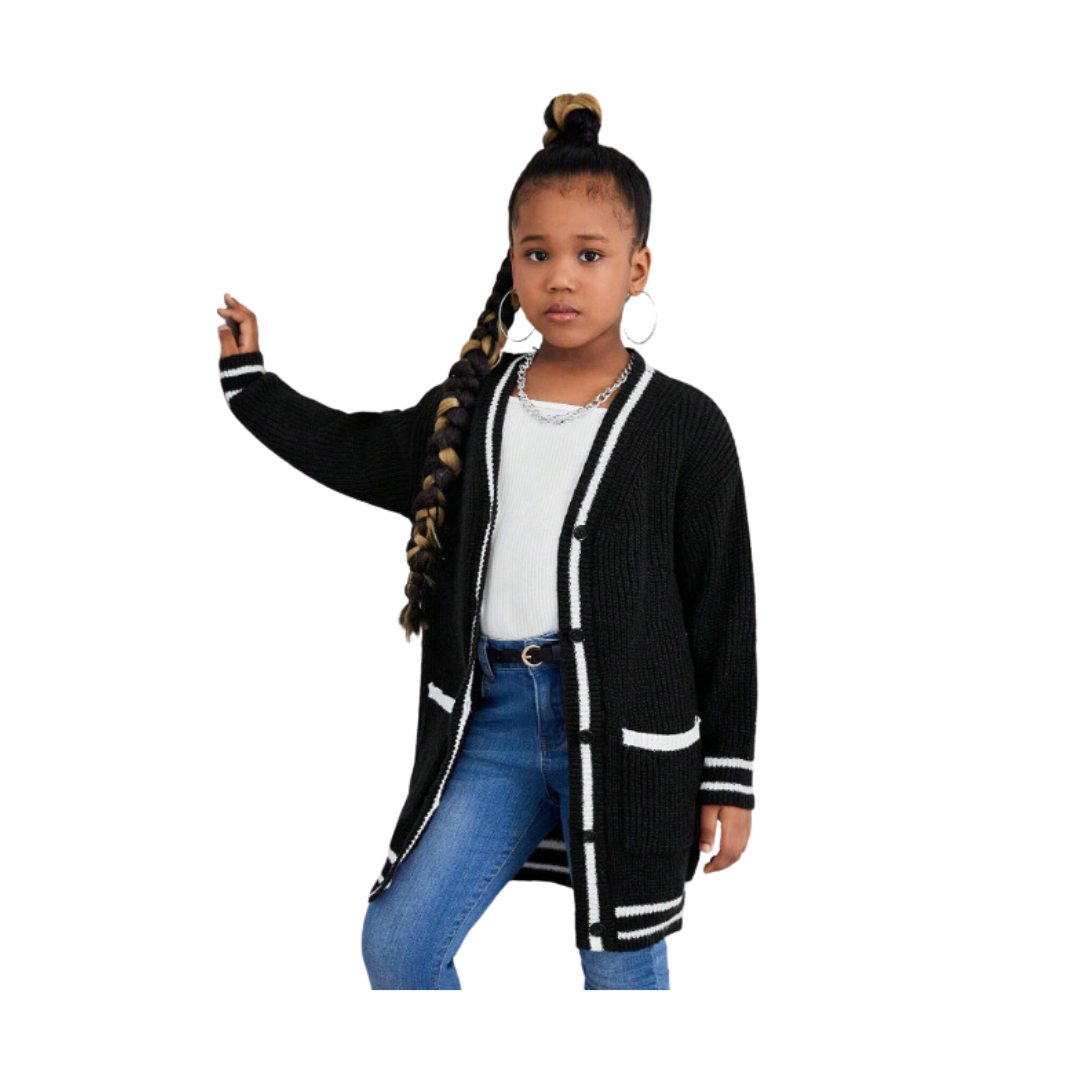 Girls Black Long Cardigan from Ashton's Corner kids at DRESSCODE
