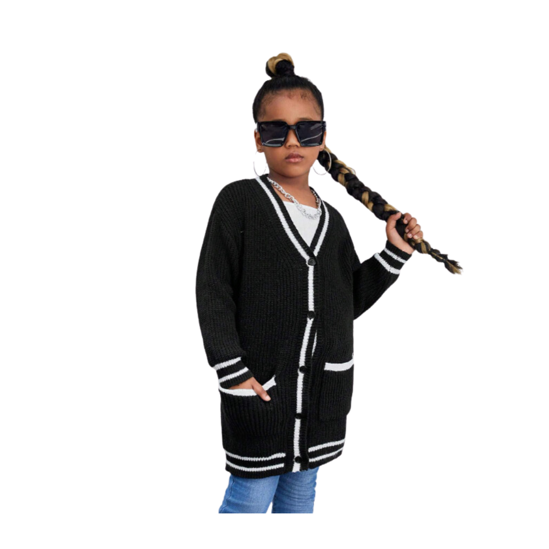 Girls Black Long Cardigan from Ashton's Corner kids at DRESSCODE, view 4