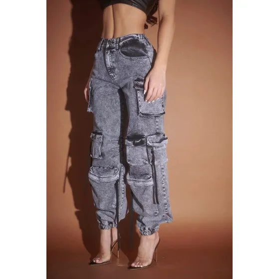 Cargo Go Gone Denim Joggers
