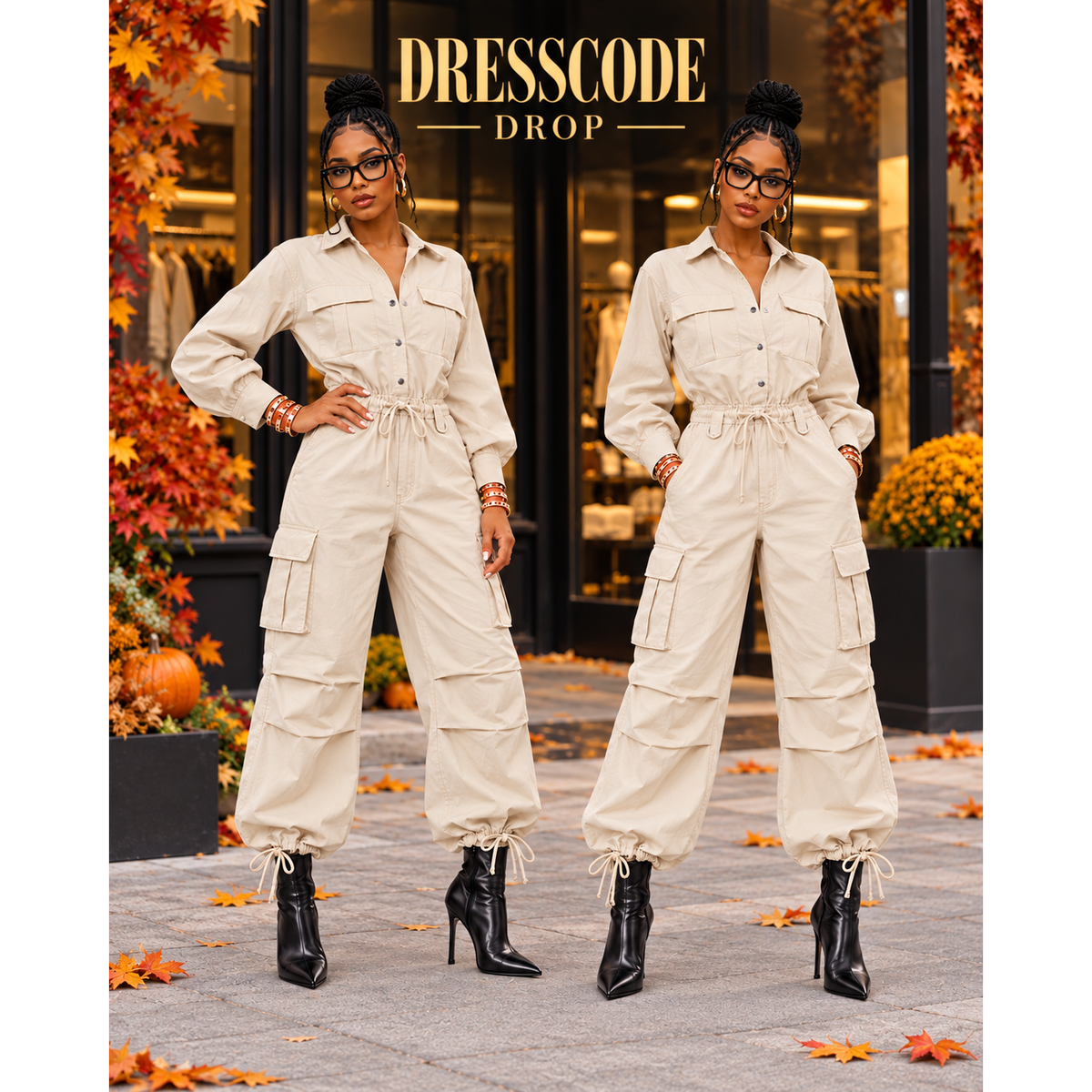 Going Everywhere Cargo Jumpsuit - view 2