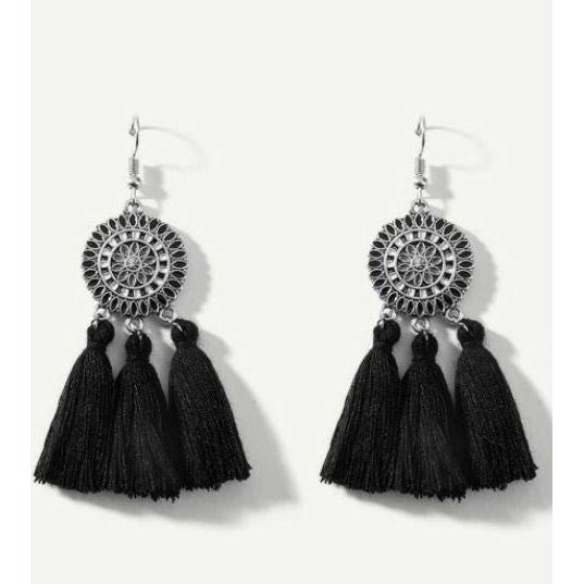 Rectangle Textured Drop Earrings