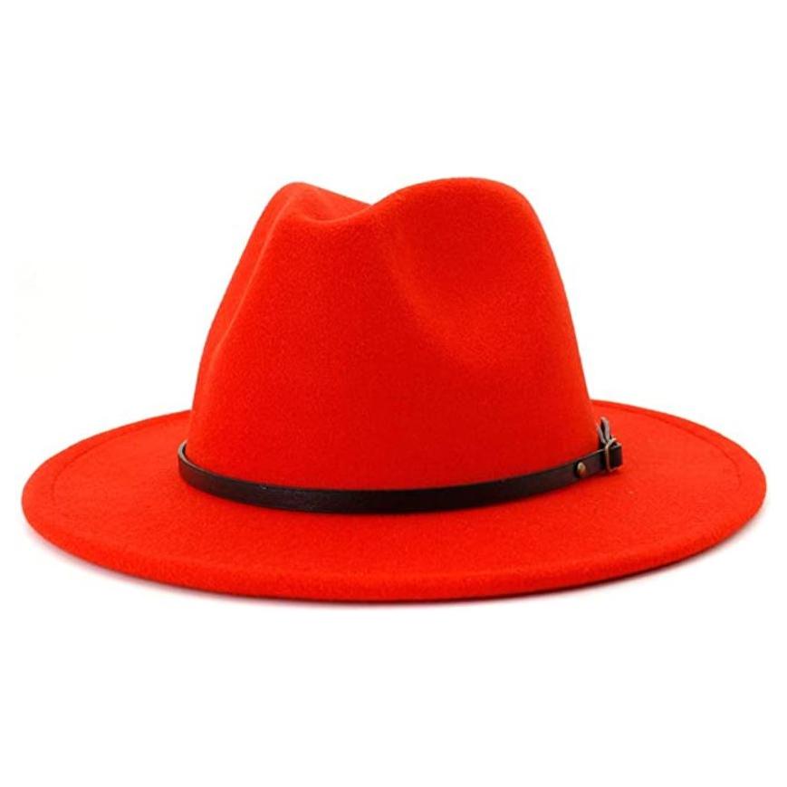 Ladies Wide Brim Wool Felt Fedora