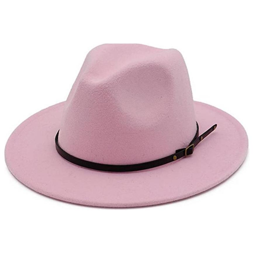 Ladies Wide Brim Wool Felt Fedora