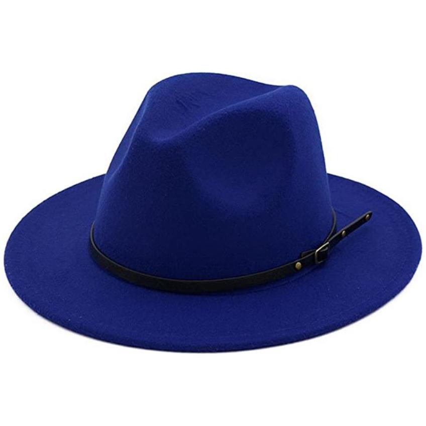 Ladies Wide Brim Wool Felt Fedora