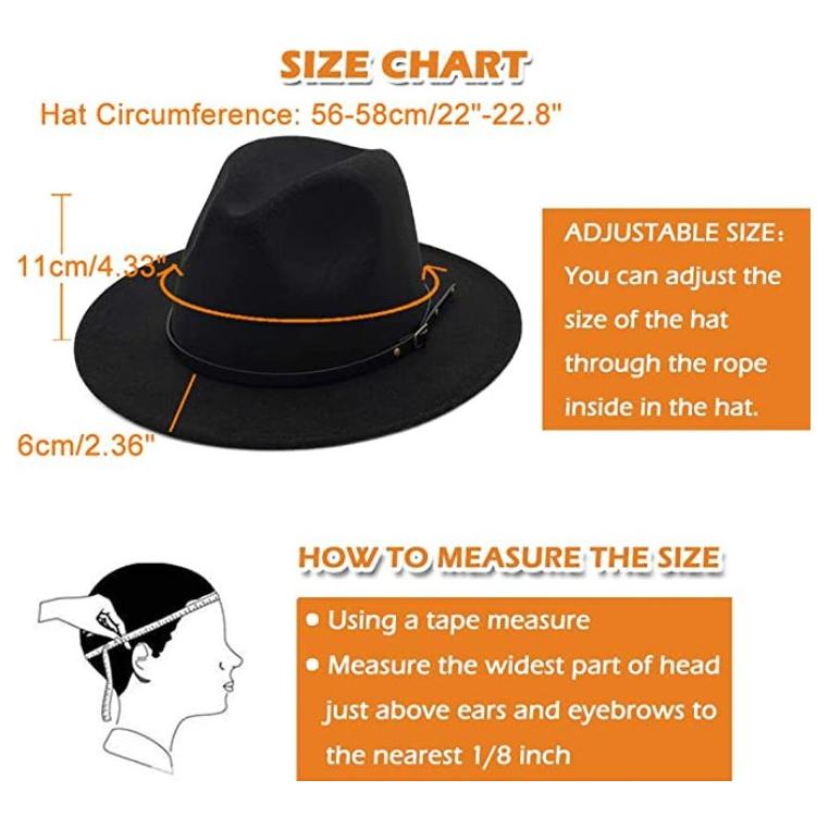 Ladies Wide Brim Wool Felt Fedora