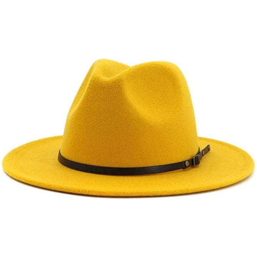 Ladies Wide Brim Wool Felt Fedora
