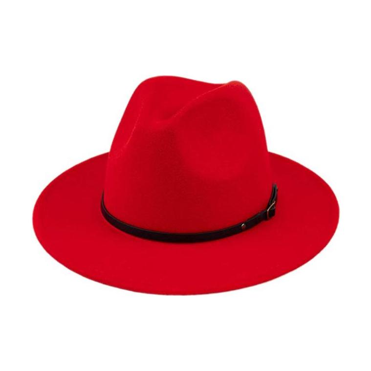 Ladies Wide Brim Wool Felt Fedora