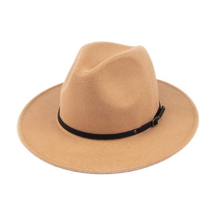 Ladies Wide Brim Wool Felt Fedora