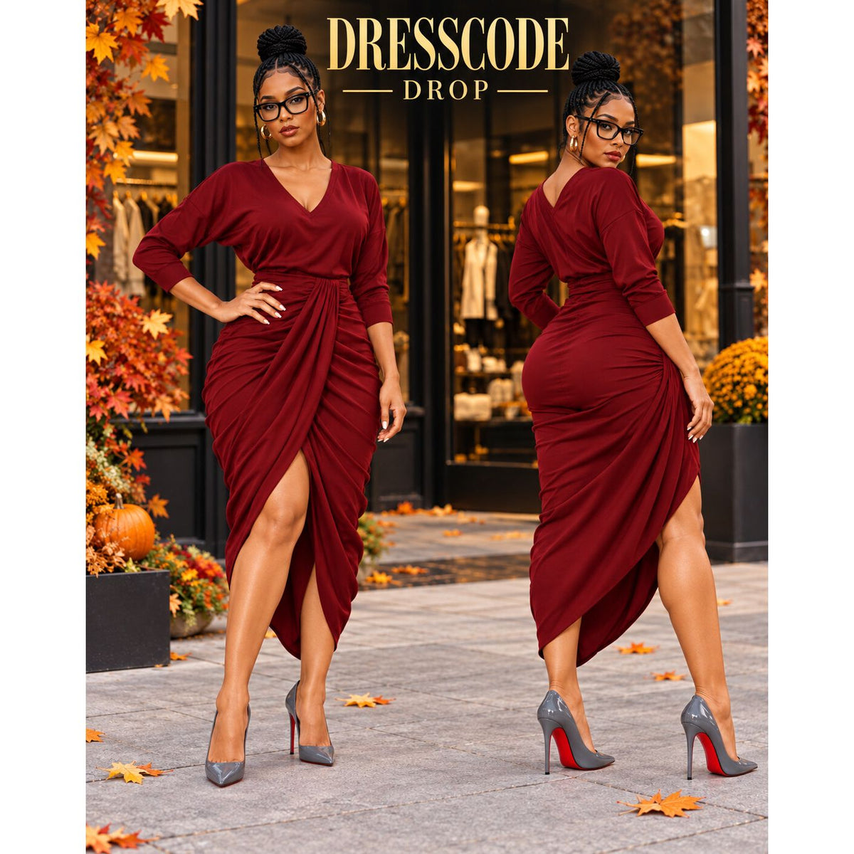 DRESSCODE Boutique V Neck Bodycon Dress - alternate view