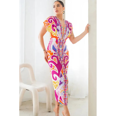 Deep V Dress