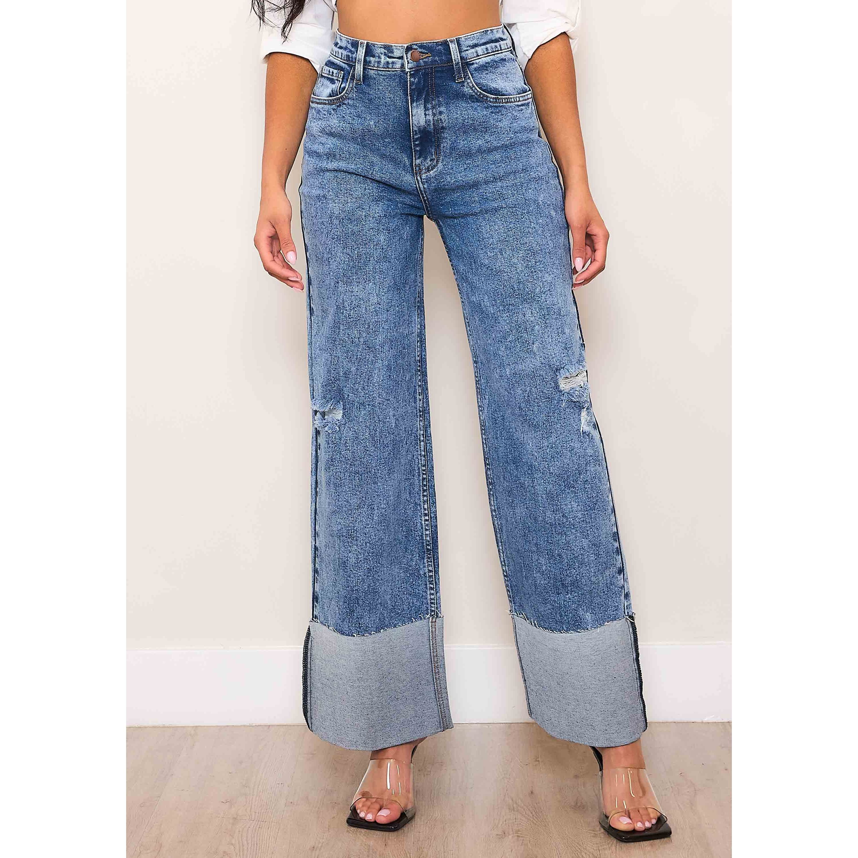 Cuff It Wide Leg Jeans