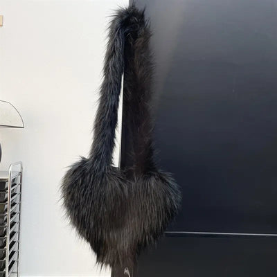 Luxe Fur Shoulder Crossbody Handbag