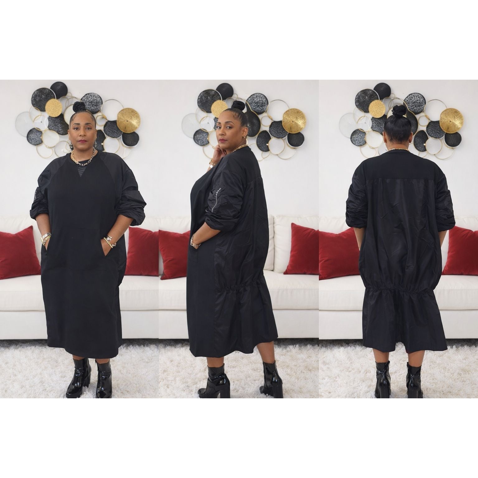 Black Sweatsuit Dress