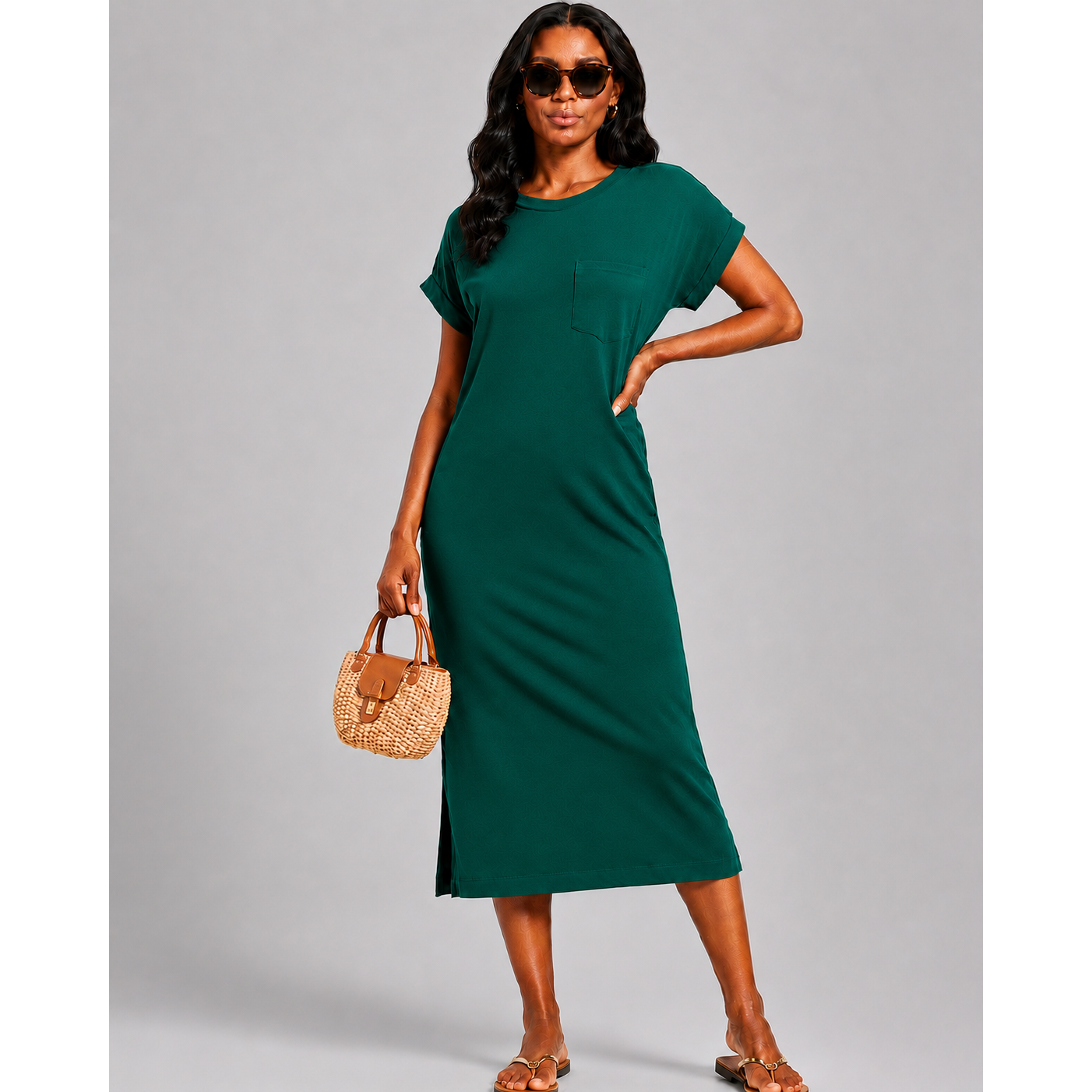 Soft Stretch Midi Dress