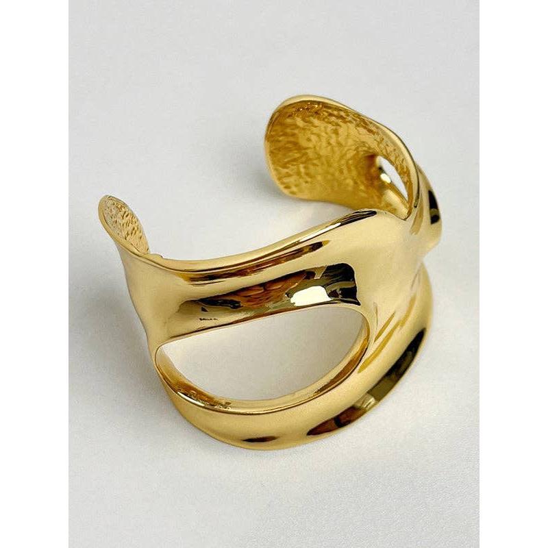 Geometric Hollow Bracelet Cuff