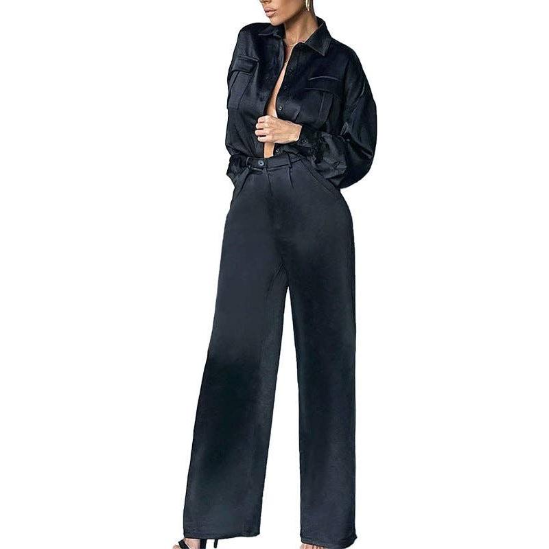 Solid Color Pant Set