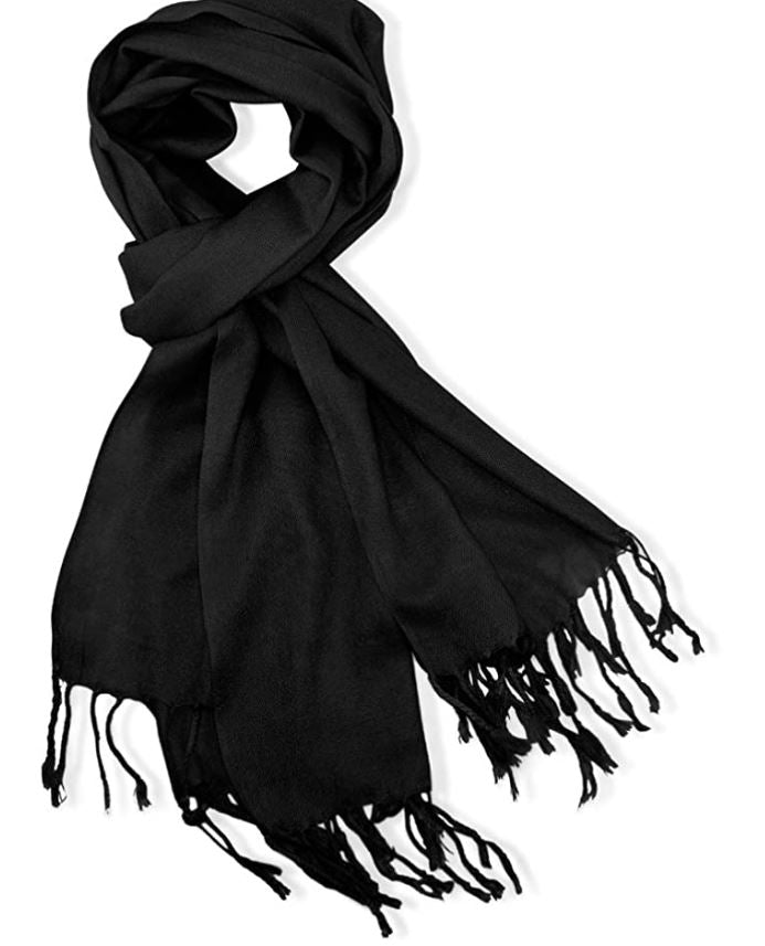Black And Silver Scarf Shawl