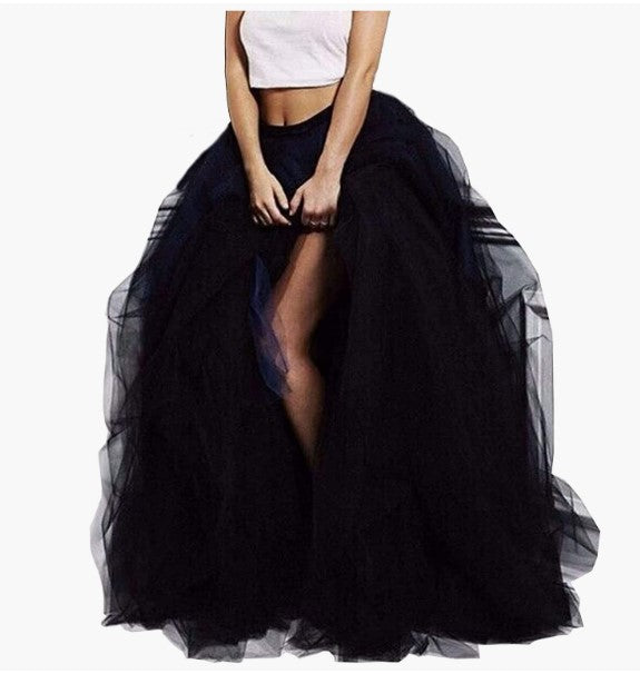 Fairytale Black Maxi Tulle Skirt