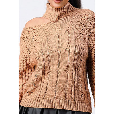 Just Fine One Shoulder Sweater