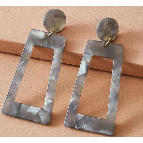 Pink Frosted Hoop Earrings