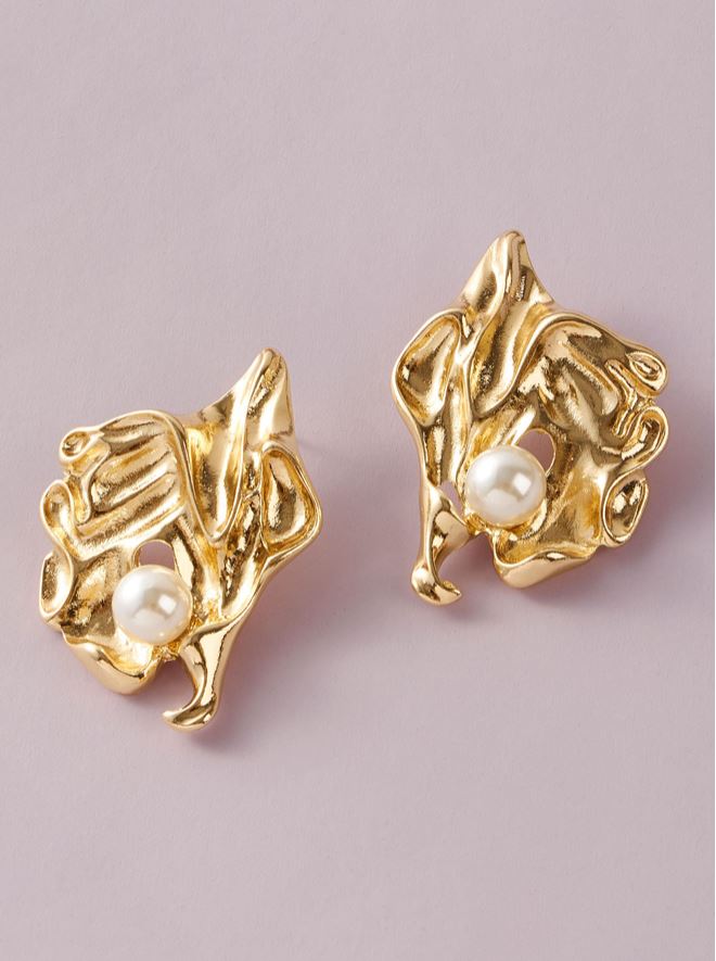 Gold Geometric Drop Earrings
