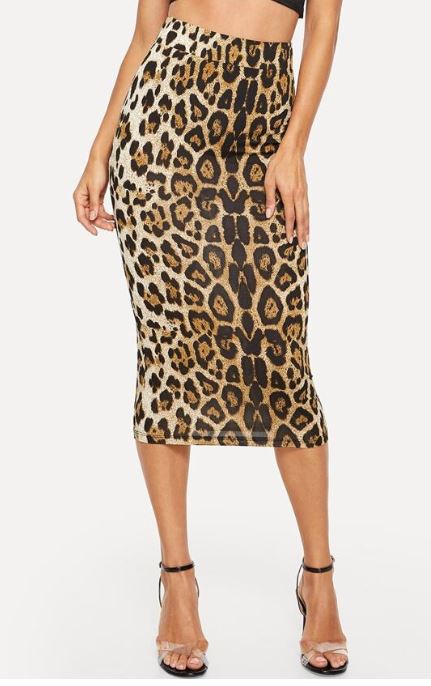 Leopard Bodycon Skirt