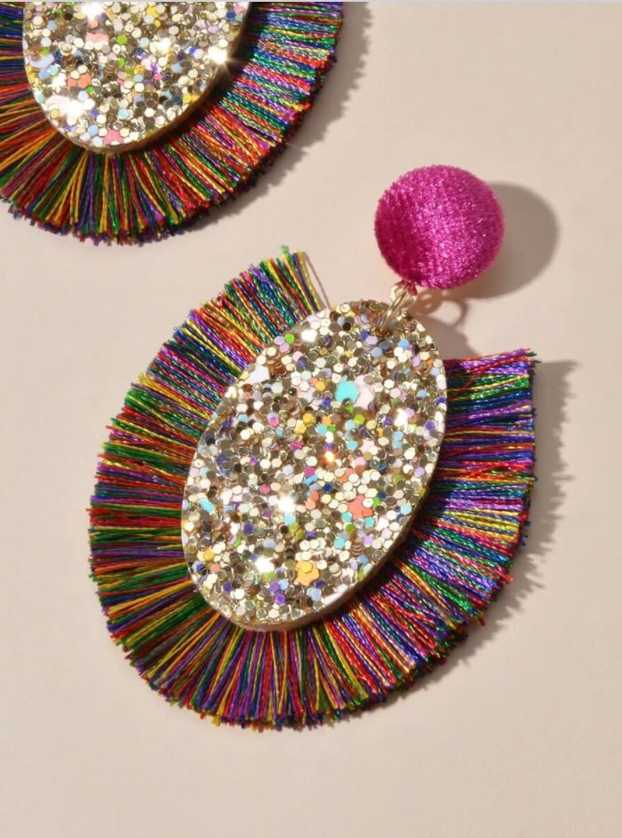Multi-Color Tassel Earrings